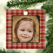 Ornement En Céramique Arbre photo Monogramme Noël Père Noël