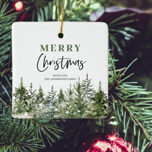 Ornement En Céramique Arbre vert de Noël | Joyeux Noël