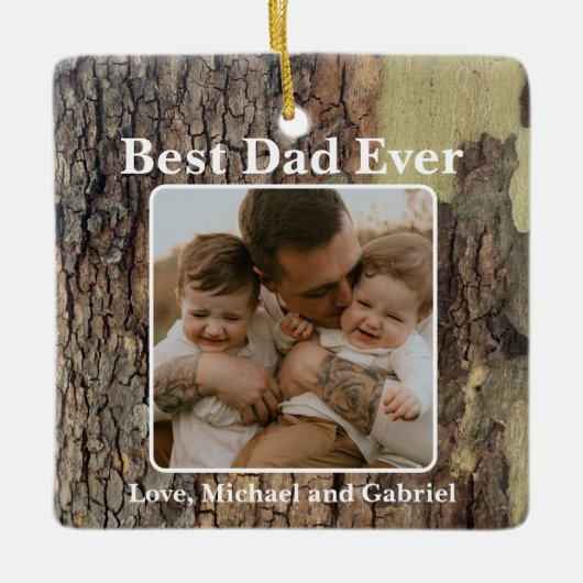 Ornement En Céramique Arbres de forêt rustiques (Devant)