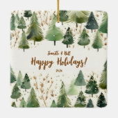 Ornement En Céramique Arbres de Noël Forêt rustique (Dos)