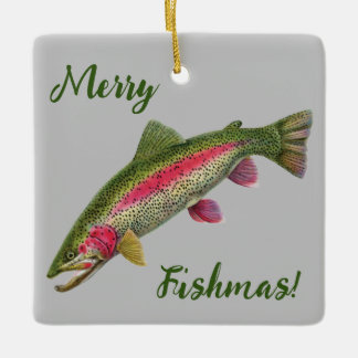 Ornement En Céramique Arc-en-ciel Merry Fishmas Orament