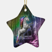 Ornement En Céramique Arc-en-ciel Unicorne (Gauche)