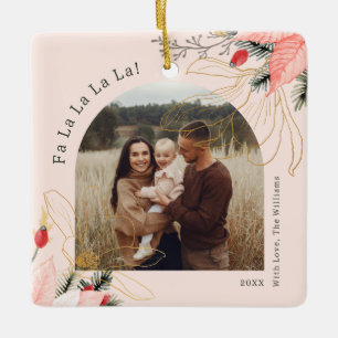 Ornement En Céramique Arc Floral Moderne Fa La La La La Céramique