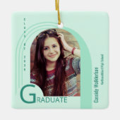 Ornement En Céramique Arc Vert photo Moderne Diplôme (Devant)