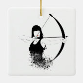 Ornement En Céramique Archer féminin (Dos)