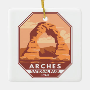 Ornement En Céramique Arches Parc National Utah Delicate Arch Art Retro