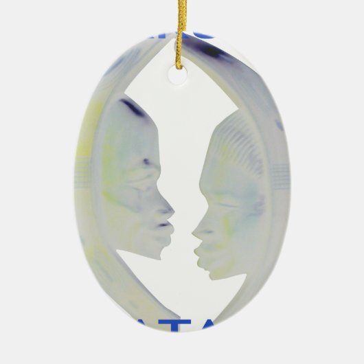 Ornement En Céramique Architecture africaine Hakuna Matata (Devant)