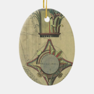 Ornement En Céramique Architecture vintage, Couronne de capital décorati