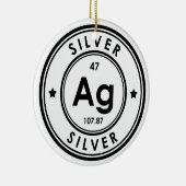 Ornement en céramique Argent Element (Droite)