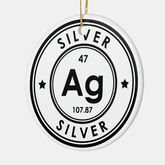 Ornement en céramique Argent Element (Gauche)