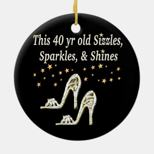 ORNEMENT EN CÉRAMIQUE ARGENT GLAMOREUX 40E ANNIVERSAIRE CONCEPTION (Dos)