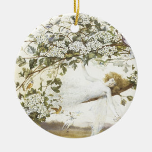 Ornement En Céramique Ariel féerique vintage 1858