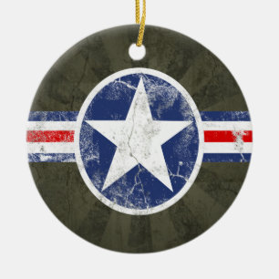 Ornement En Céramique Armée Air Corps Vintage