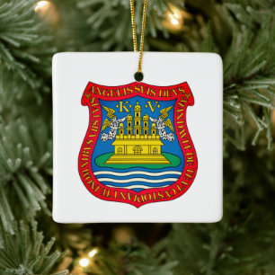 Ornement En Céramique Armoiries de Puebla de los Ángeles, Mexique