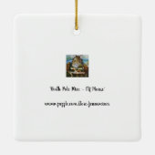 Ornement En Céramique Arôme d'aquarelle Whimsical North Pole Elf Mouse (Dos)