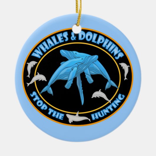 Ornement En Céramique Arrêter la chasse aux baleines (Devant)