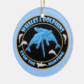 Ornement En Céramique Arrêter la chasse aux baleines (Gauche)