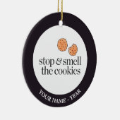 Ornement En Céramique Arrêtez et sentez les biscuits (Droite)