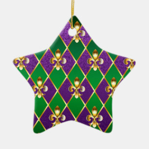 Ornement En Céramique Arrière - plan de bijoux Mardi Gras