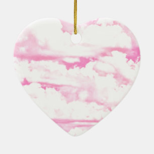 Ornement En Céramique Arrière - plan de mode des nuages roses