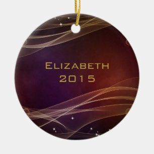 Ornement En Céramique Arrière - plan Maroon fantaisie avec accents Wispy