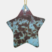 Ornement En Céramique arrière - plan turquoise bleu et violet rouillé (Gauche)