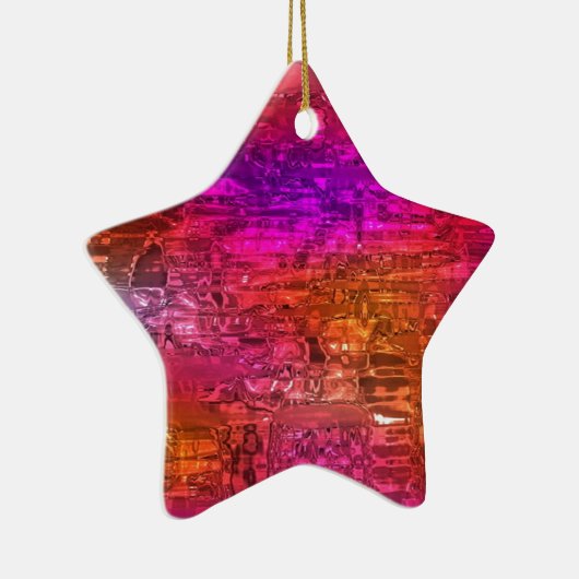 Ornement En Céramique Art Abstrait, Rose violet orange (Droite)