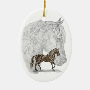 Ornement En Céramique Art de cheval de Paso Fino