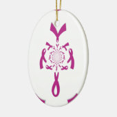 Ornement En Céramique Art de sensibilisation au cancer du sein Imprimer (Gauche)