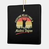 Ornement En Céramique Art | J'Ai Un Master (Gauche)