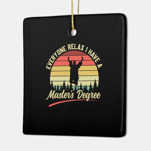 Ornement En Céramique Art | J'Ai Un Master (Gauche)