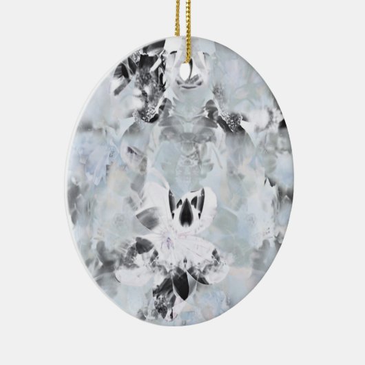 Ornement En Céramique Art moderne abstrait noir et blanc (Droite)