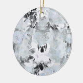 Ornement En Céramique Art moderne abstrait noir et blanc (Gauche)