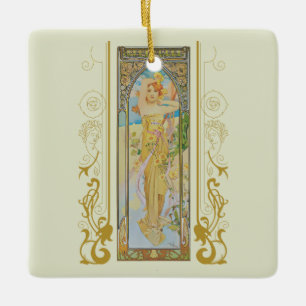 Ornement En Céramique Art Nouveau Alphonse Mucha - La luminosité du jour