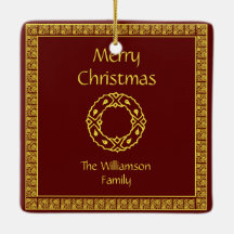 Art Nouveau personnalisé Noël rouge
