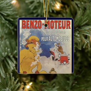 Ornement En Céramique Art Nouveau vintage, Benzo Moteur par Jules Cheret