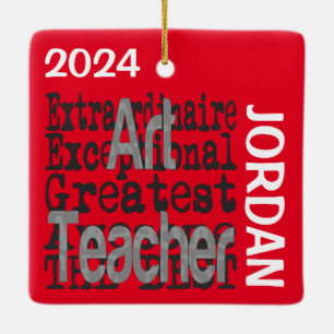 Ornement En Céramique Art Teacher Extraordinaire CUSTOM