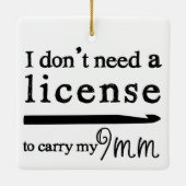 Ornement En Céramique Artisanat de licence Crochet Hook (Dos)