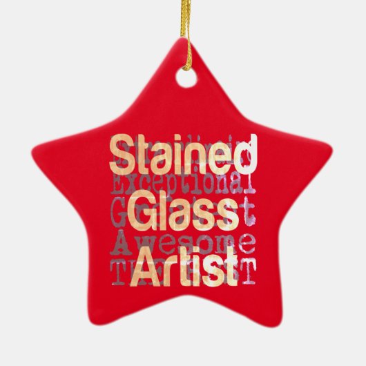 Ornement En Céramique Artiste en verre tendu Extraordinaire (Dos)