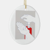 Ornement En Céramique Aseptisant Monoline de main (Droite)