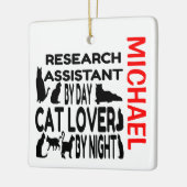 Ornement En Céramique Assistant de recherche Lots Cats CUSTOM (Gauche)