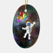 Ornement En Céramique Astronaut avec ballons (Gauche)