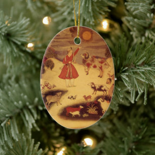 Ornement En Céramique Astronomie Vintage, Art Céleste Asiatique Antique