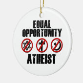 Ornement En Céramique Athée d'égalité des chances (Gauche)