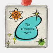 Ornement en céramique atomique rétro Boomerang (Devant)