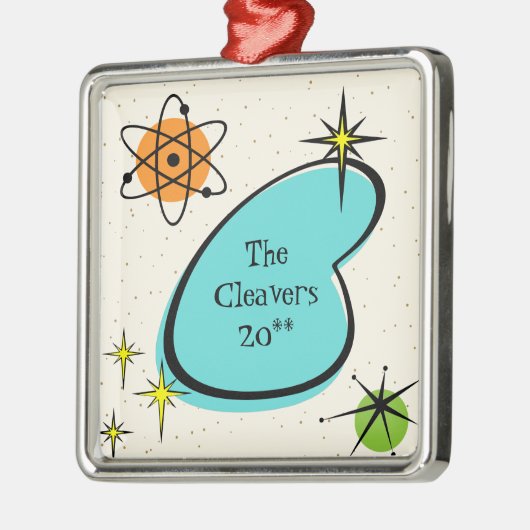 Ornement en céramique atomique rétro Boomerang (Gauche)