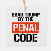 Ornement En Céramique Attirer Trump par le Code pénal (Devant)