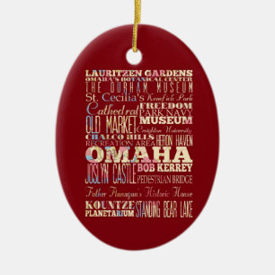 Ornement En Céramique Attractions et endroits célèbres d'Omaha, Nébra