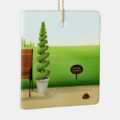 Ornement En Céramique "Aucun chien n'est autorisé" "Ne pas tomber dans l (Droite)