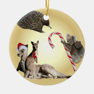 Ornement En Céramique Australie Animaux Noël